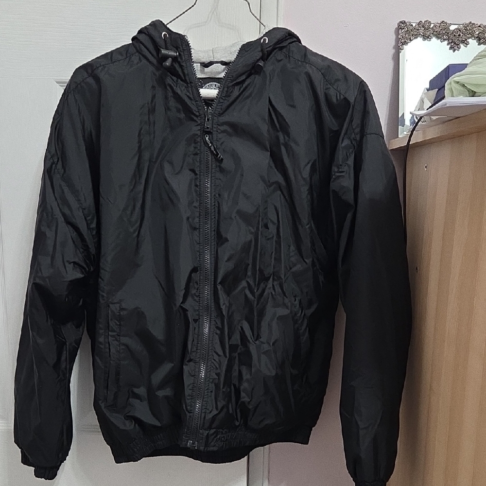 Charles River Apparel Black Windbreaker Jacket